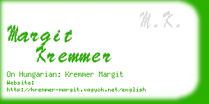 margit kremmer business card